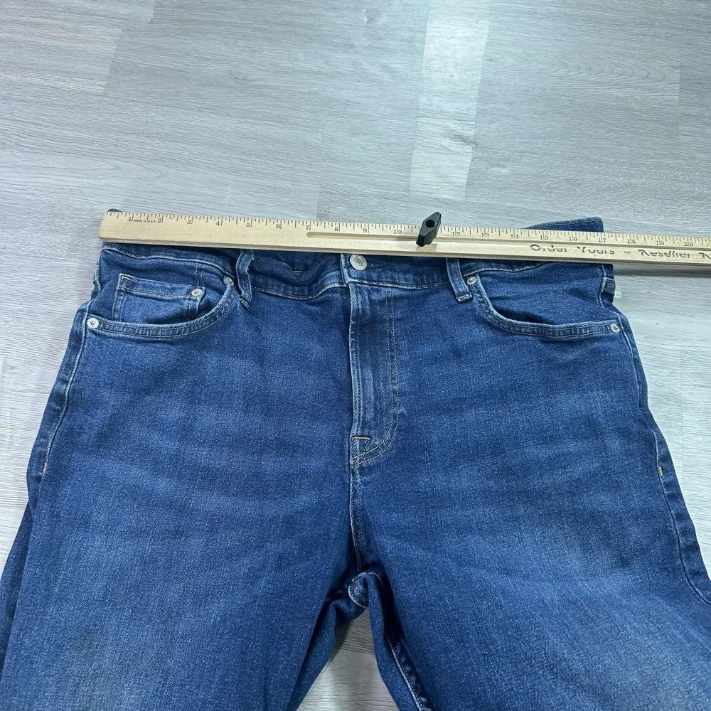 Calvin Klein Jeans Mens 36x30 Blue Regular Straight Cotton Denim Med Wash Pants